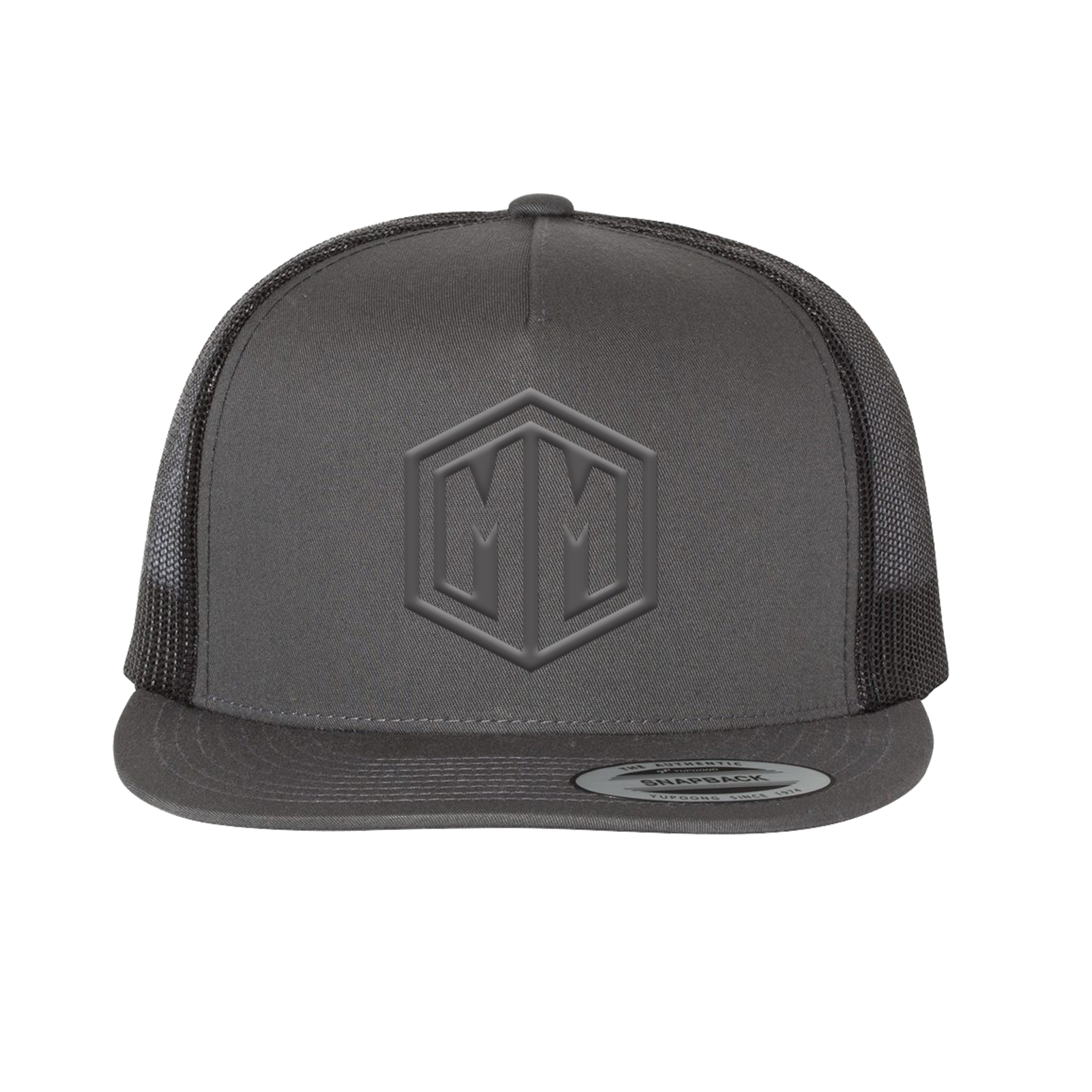 M+M Flatbill Trucker Hat Black